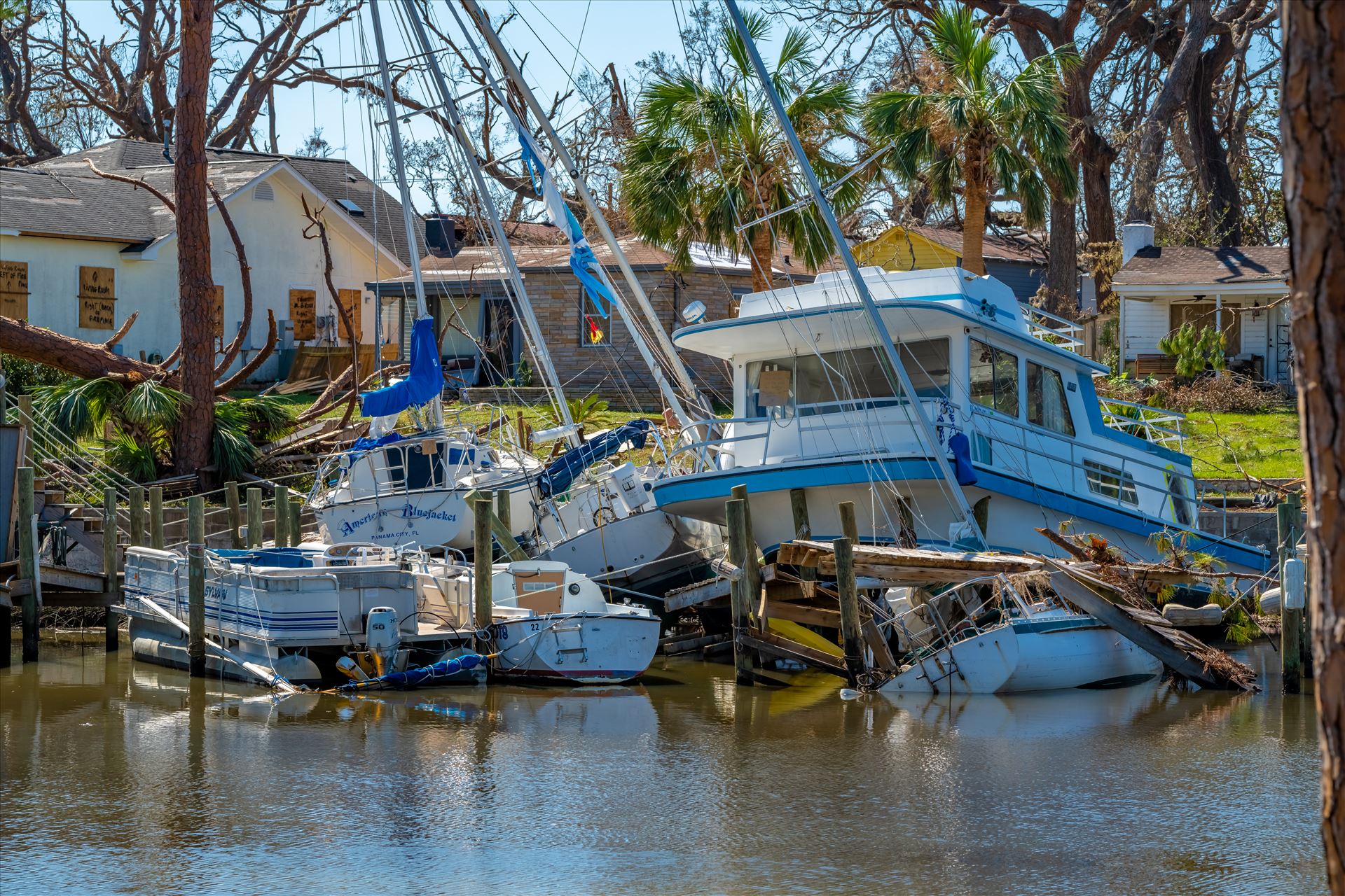 Hurricane Michael - Massalina bayou, Panama City, Florida by Terry Kelly Photography