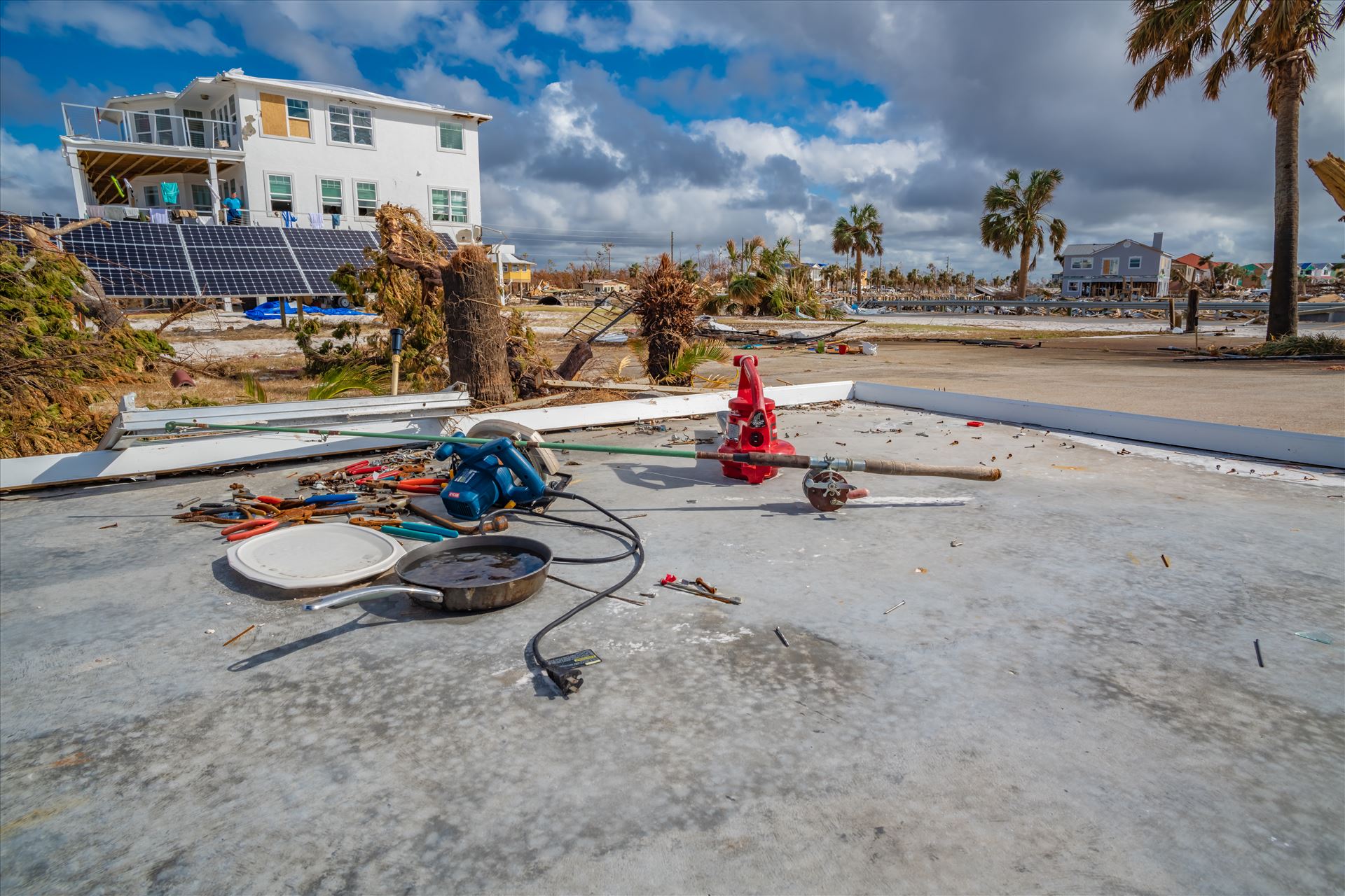 Hurricane Michael - Mexico Beach, Florida, United States October 26, 2018.  16 days after Hurricane Michael. Canal Park by Terry Kelly Photography