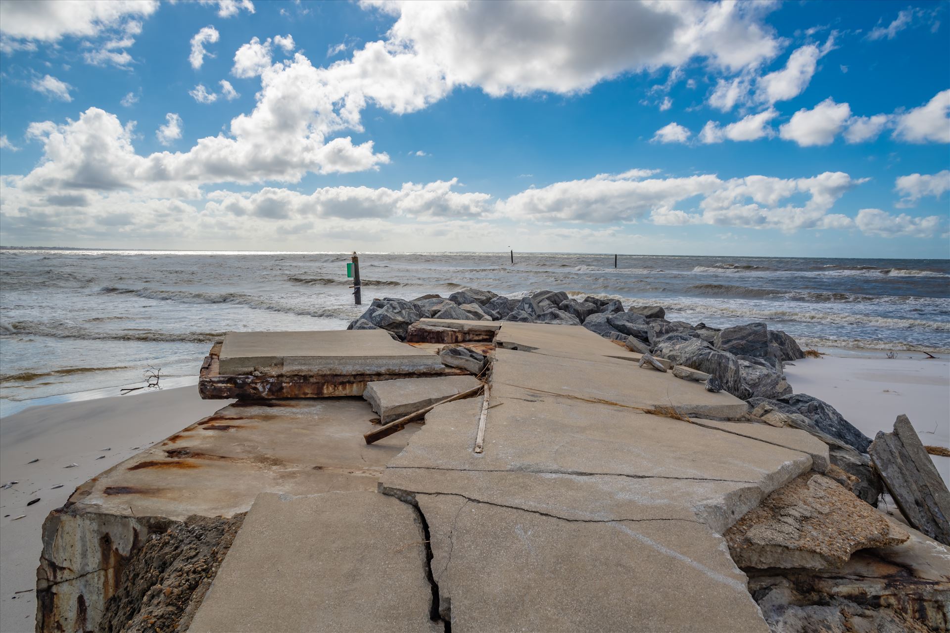 Hurricane Michael - Mexico Beach, Florida, United States October 26, 2018.  16 days after Hurricane Michael. Canal Park by Terry Kelly Photography