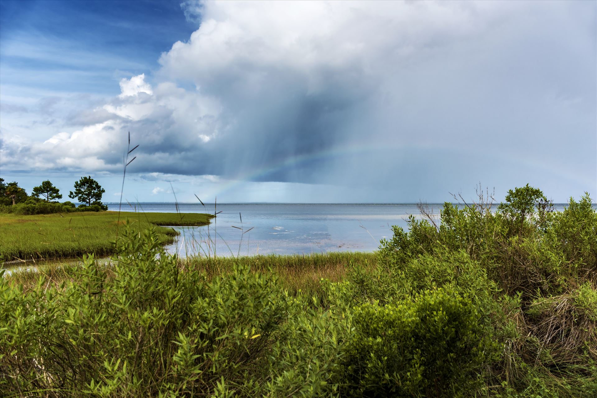 rainbow storm clouds rain st. joe bay at st. joe state park florida ss al sf RAW_5097.jpg -  by Terry Kelly Photography