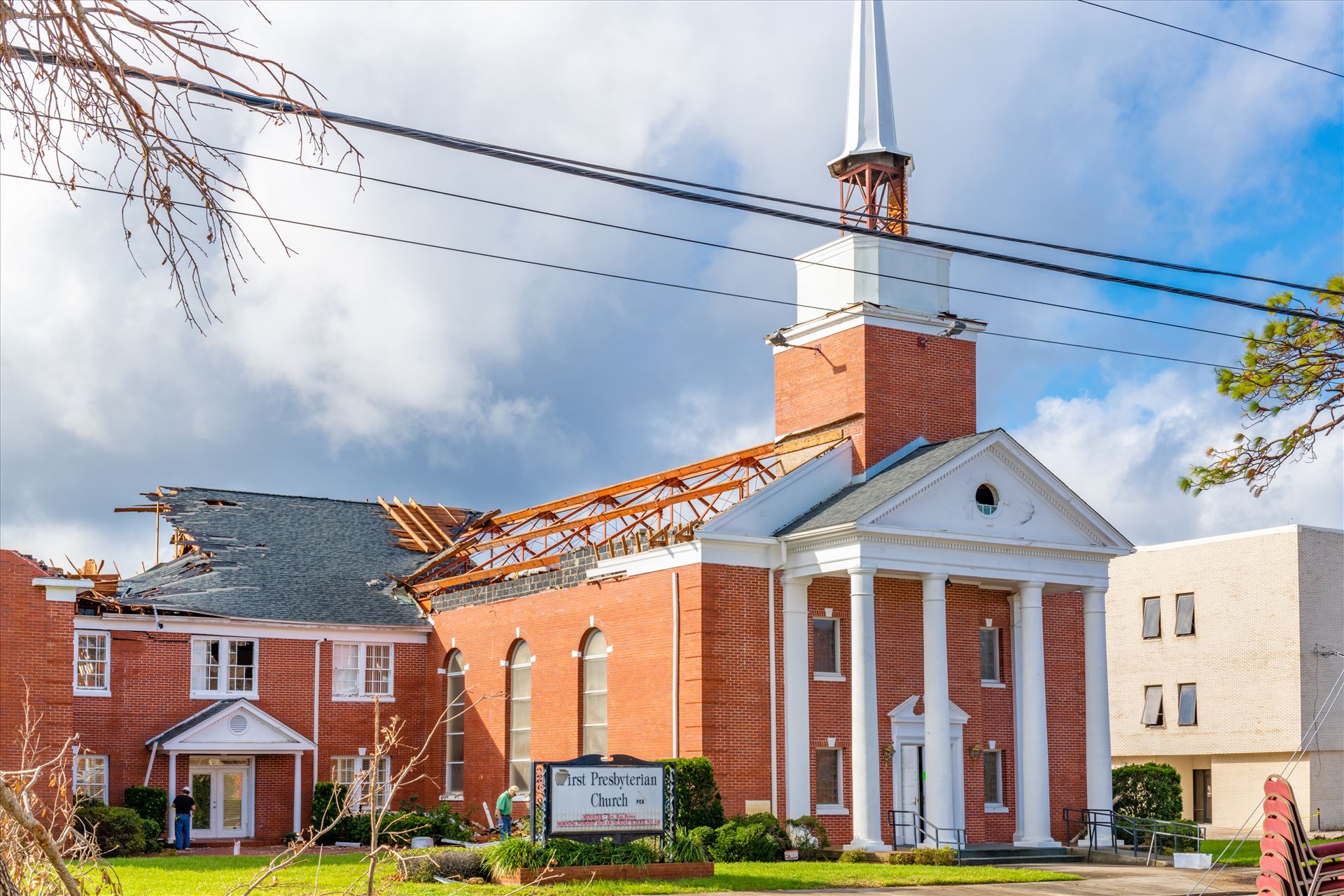 Hurricane Michael - Extensive damage done to the First Presbyterian Church, down town Panama City, Florida, from hurricane Michael by Terry Kelly Photography