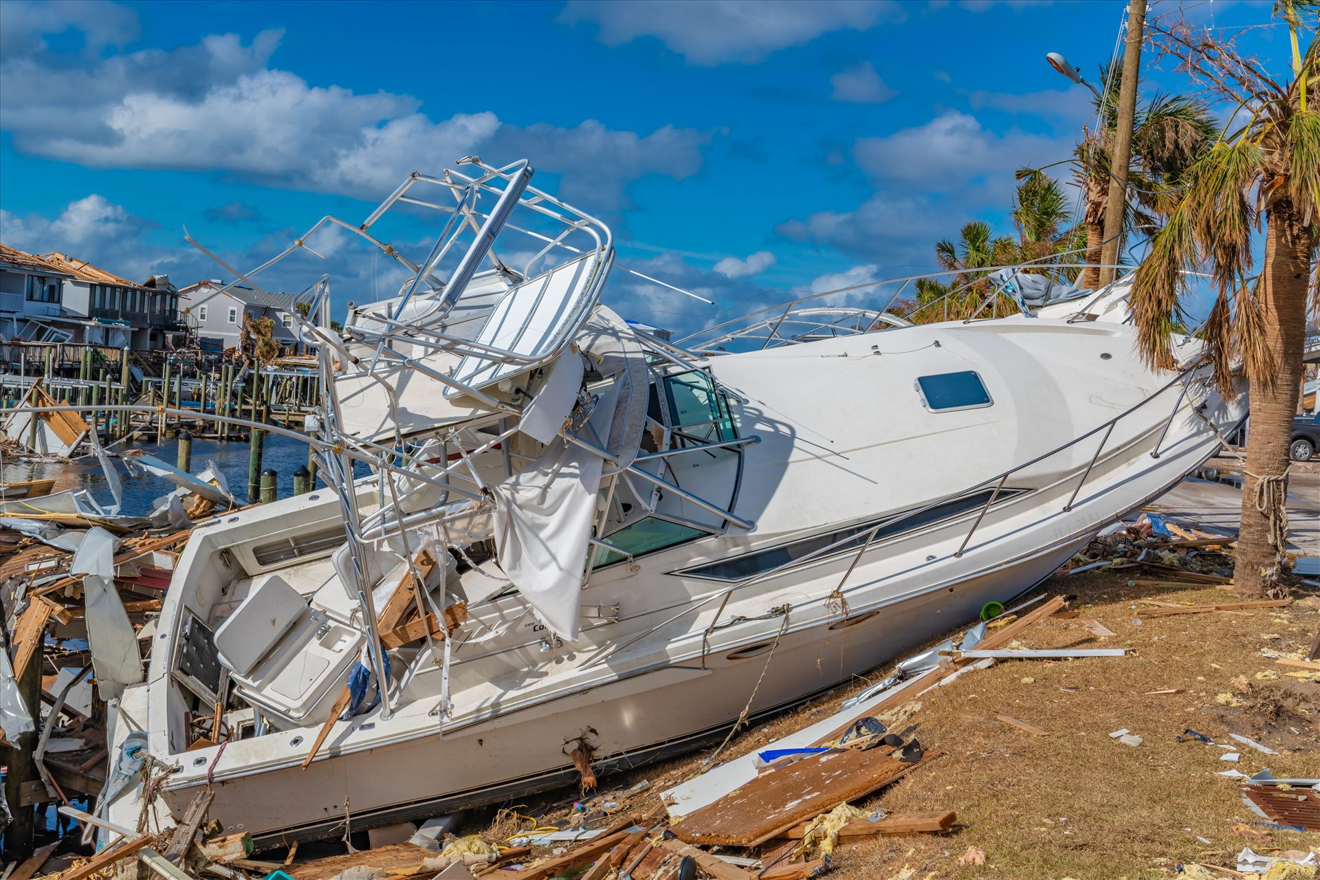 Hurricane Michael - Mexico Beach, Florida, United States October 26, 2018.  16 days after Hurricane Michael. Canal Park by Terry Kelly Photography