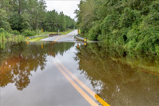 August 02, 2018 heavy rains flooded many parts of Bay County, Florida. This photo is in the Bear Creek area.